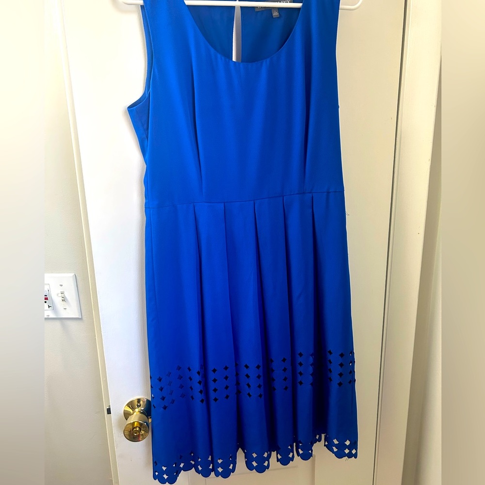 A-Line Cutout Blue Cocktail Dress